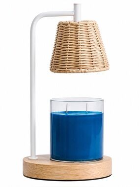 Ashland Candle Warmer Lamp with Rattan Shade